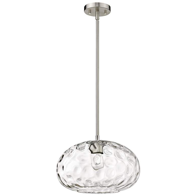 Image 6 Chloe 14" Wide Brushed Nickel Clear Glass Pendant Light more views