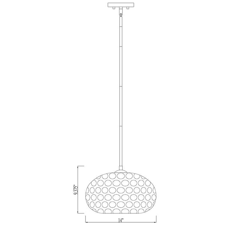 Image 6 Chloe 14" Wide Olde Brass Pendant Light more views