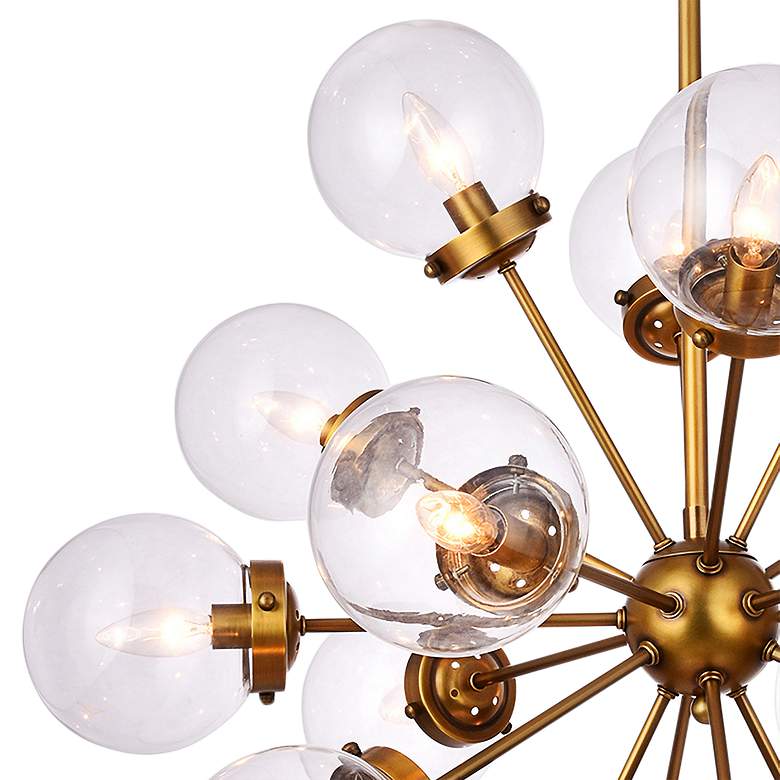 Image 3 Chloe 26.5" Wide Brass Metal Chandelier With Clear Glass Globes more views