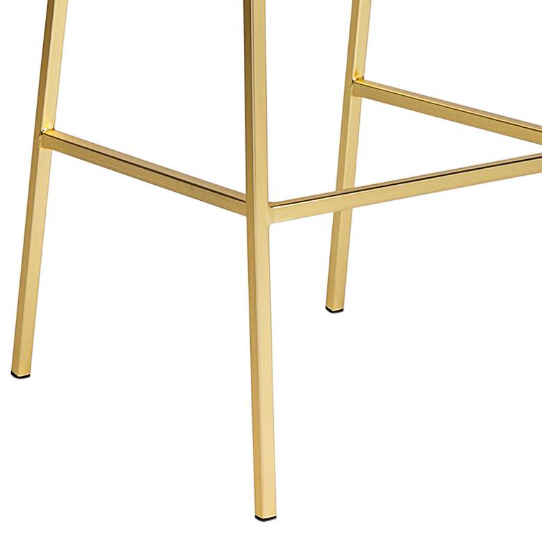 Image 3 Chloe 30 inch Clear Acrylic and Gold Modern Luxe Bar Stools Set of 2 more views