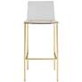 Chloe 30" Clear Acrylic and Gold Modern Luxe Bar Stools Set of 2