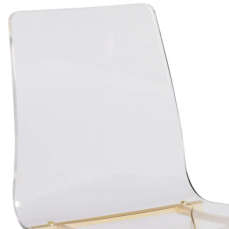 Image 2 Chloe 33 inch Clear Acrylic Matte Brushed Gold Side Chairs Set of 2 more views