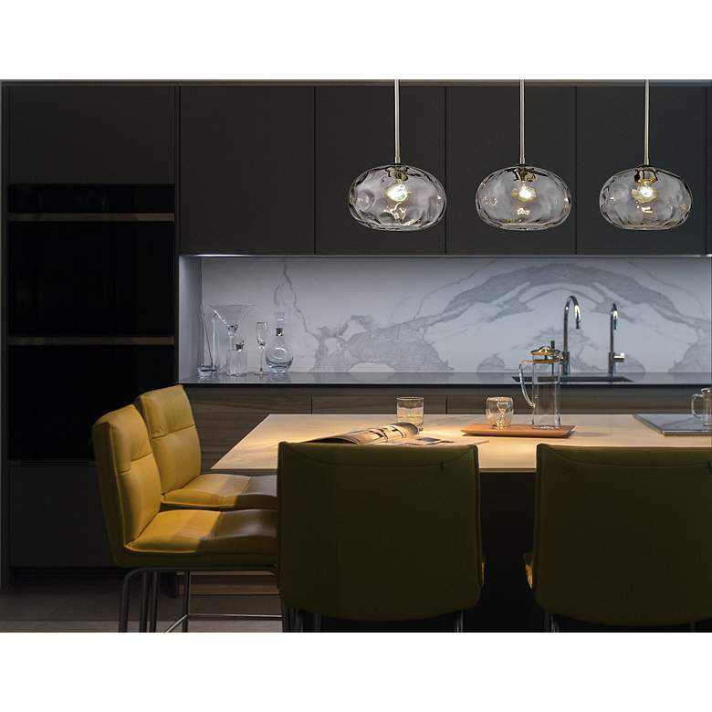 Image 4 Chloe 36" Wide Brushed Nickel 3-Light Linear Pendant more views