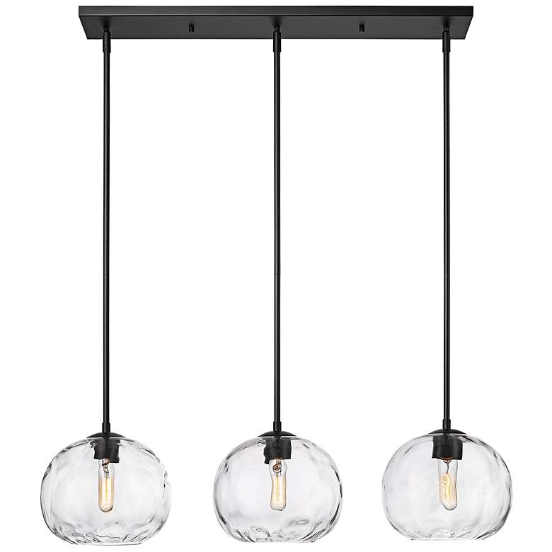 Image 7 Chloe 36" Wide Matte Black 3-Light Linear Chandelier more views