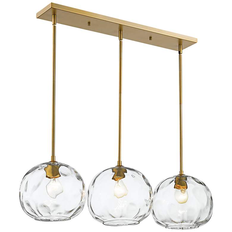 Image 3 Chloe 36" Wide Olde Brass 3-Light Pendant
