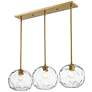 3_Chloe 36" Wide Olde Brass 3-Light Pendant