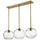 Chloe 36" Wide Olde Brass 3-Light Pendant