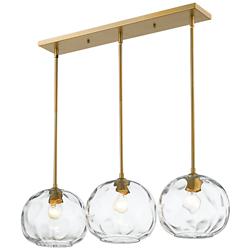Chloe 36" Wide Olde Brass 3-Light Pendant