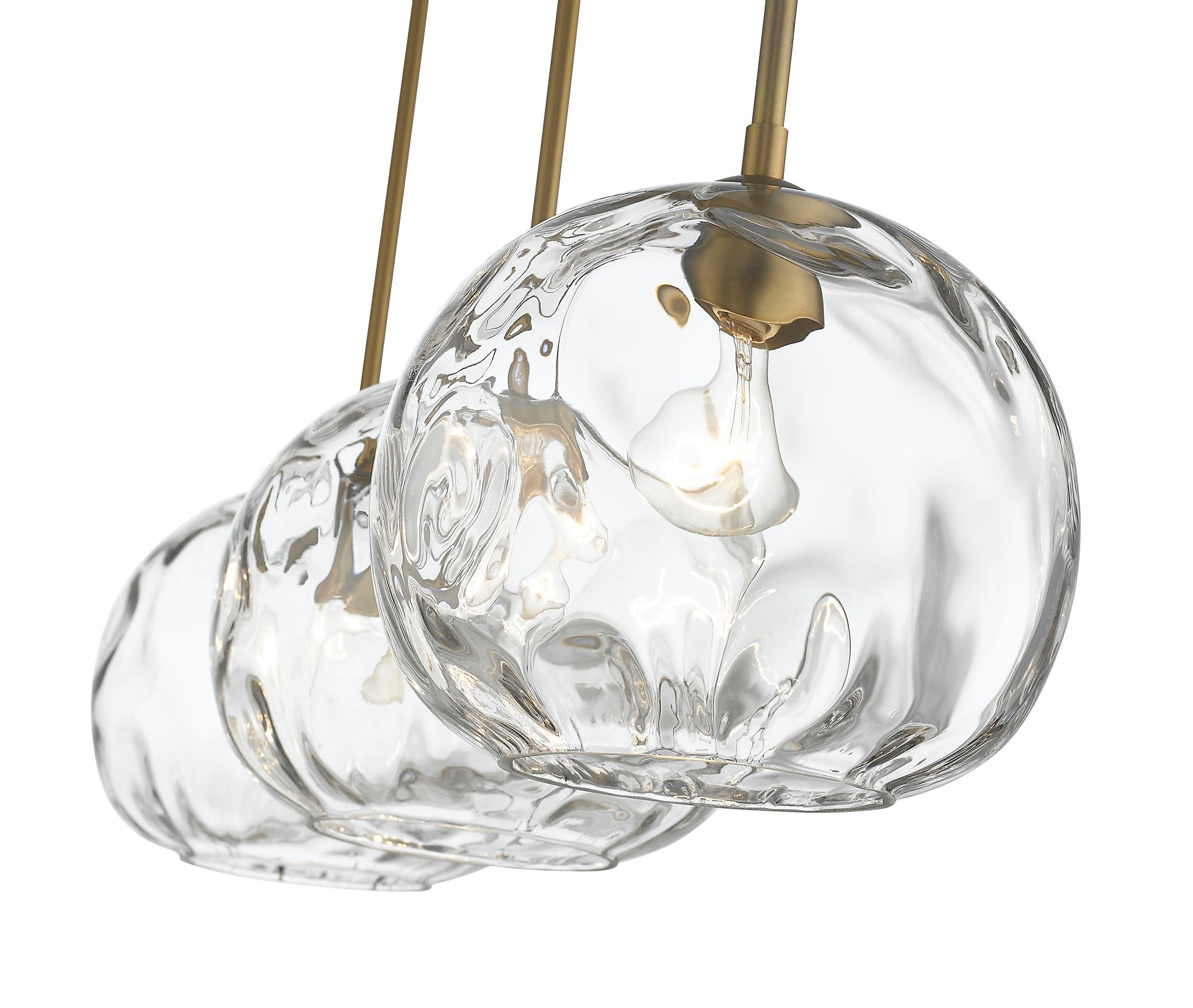 Chloe 36" Wide Olde Brass 3-Light Pendant in scene