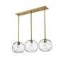 Chloe 36" Wide Olde Brass 3-Light Pendant in scene