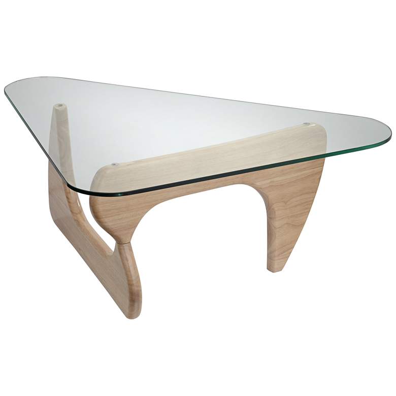 Image 6 Chloe 47 1/2" Wide Glass and Whitewash Wood Coffee Table more views