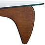 Chloe 47 1/2" Wide Glass and Wood Coffee Table in scene