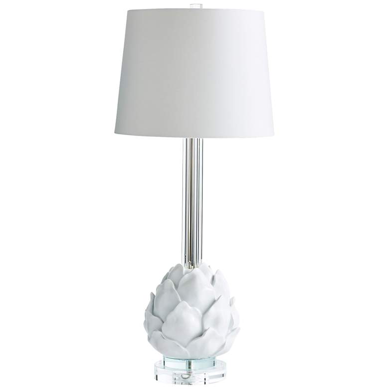 Image 1 Chloe Artichoke Petal Table Lamp in White