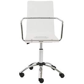 Image1 of Chloe Clear Acrylic Adjustable Swivel Office Chair