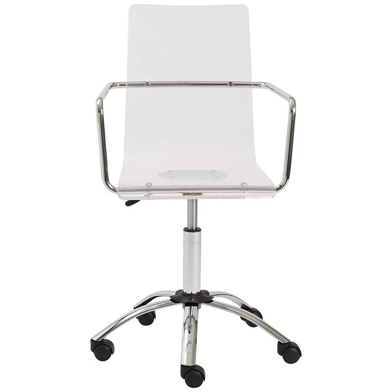 Image 1 Chloe Clear Acrylic Adjustable Swivel Office Chair