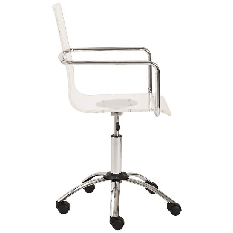 Image 3 Chloe Clear Acrylic Adjustable Swivel Office Chair more views