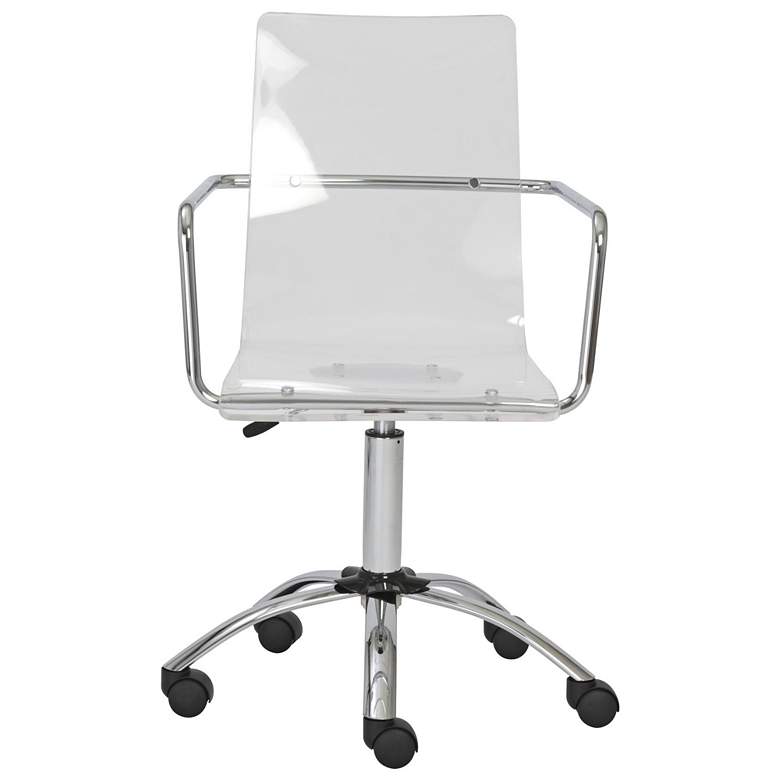 Chloe Clear Acrylic Adjustable Swivel Office Chair more views