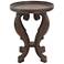 Chloe Hand-Crafted Elm Wood Round Accent Side Table