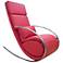 Chloe Red Leatherette Rocker Chair and Ottoman