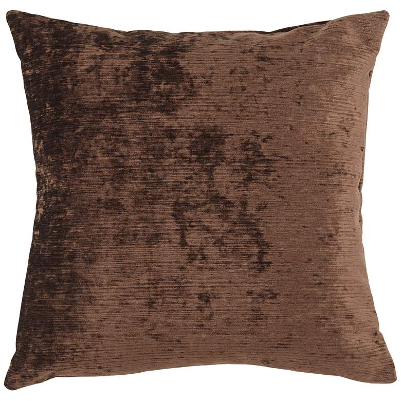 Image 1 Choco Velvet Textured 20 inch Square Decorative Throw Pillow