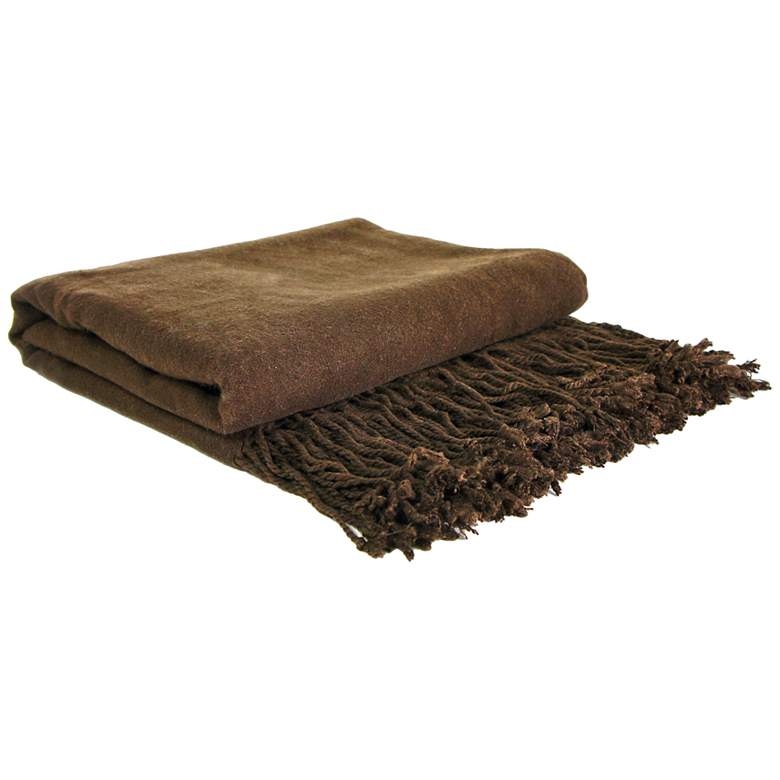 Image 1 Chocolate Bamboo Throw Blanket