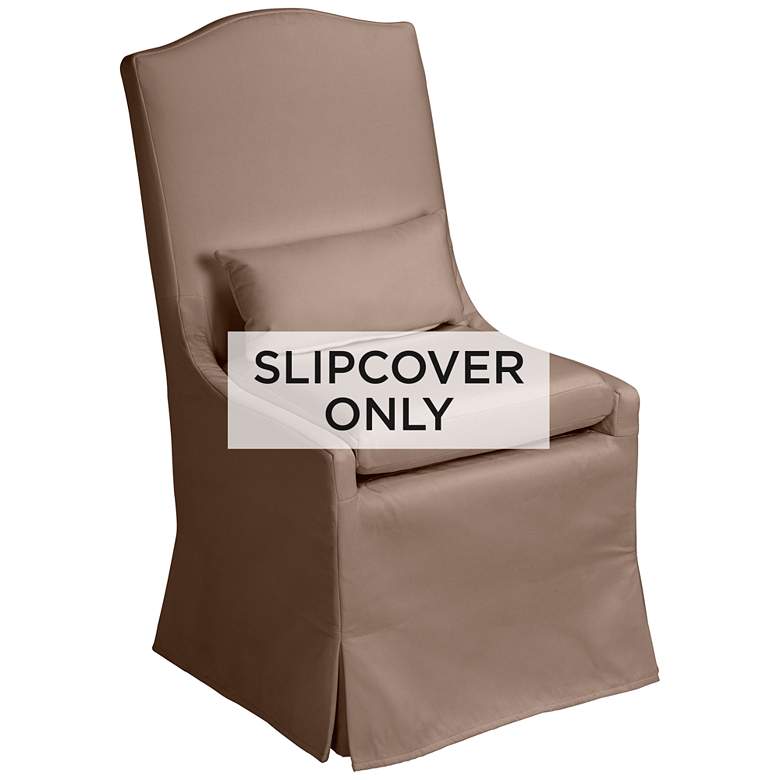 Image 1 Chocolate Brown Fabric Slipcover for Juliete Collection Dining Chairs