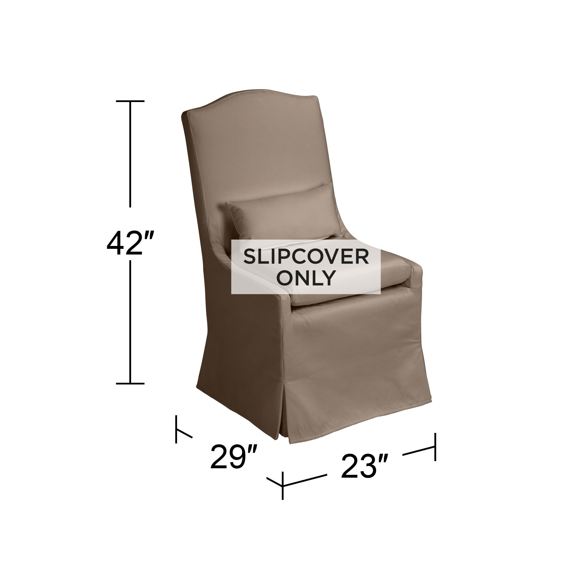 Image 3 Chocolate Brown Fabric Slipcover for Juliete Collection Dining Chairs more views