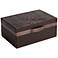 Chocolate Crocodile Leather Decorative Box