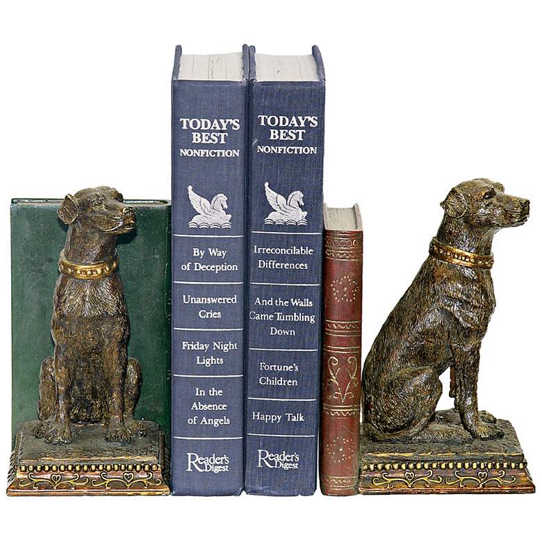 Image 1 Chocolate Lab Bookends Set
