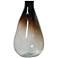Chocolate Ombre Rain  Drop 23.6" High Hand Blown Modern Glass Vase