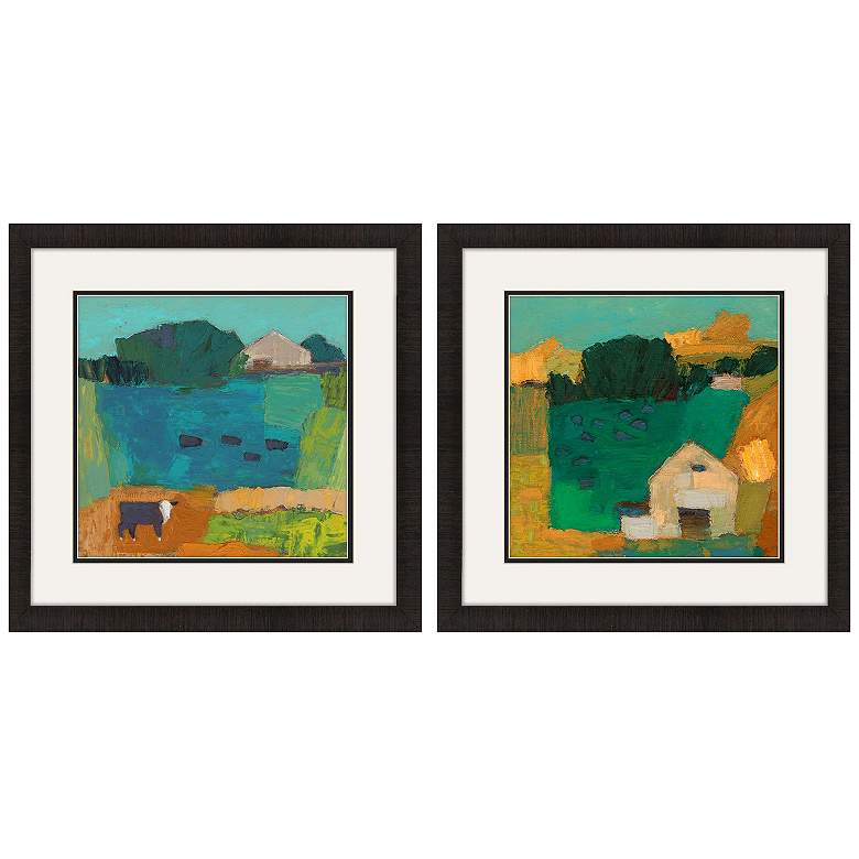 Image 1 Chocowinity Barn 18"W x 18"H Framed Art Set of 2
