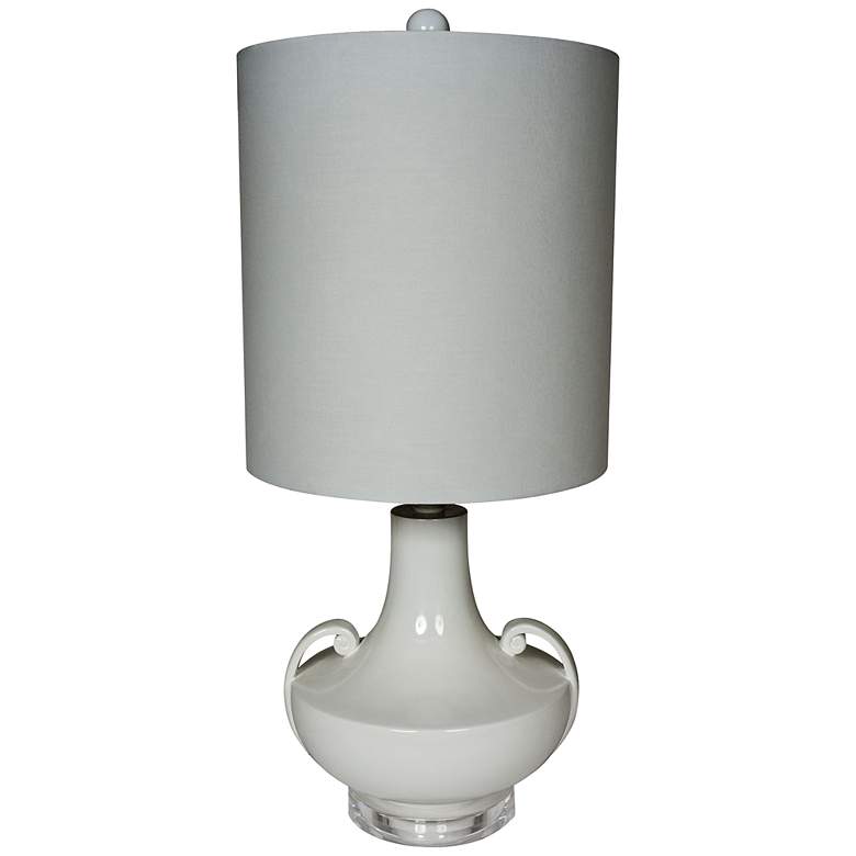 Image 1 Cholov White Urn Table Lamp