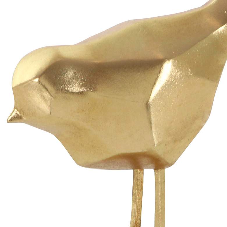 Image 4 Chripers Shiny Gold 2-Piece Decorative Bird Figurines Set more views
