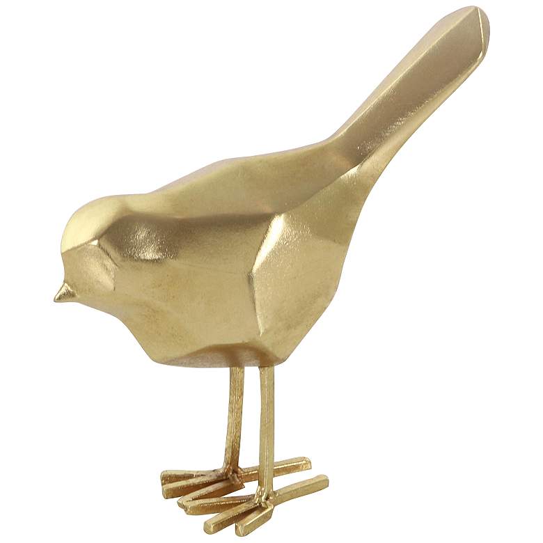 Image 5 Chripers Shiny Gold 2-Piece Decorative Bird Figurines Set more views