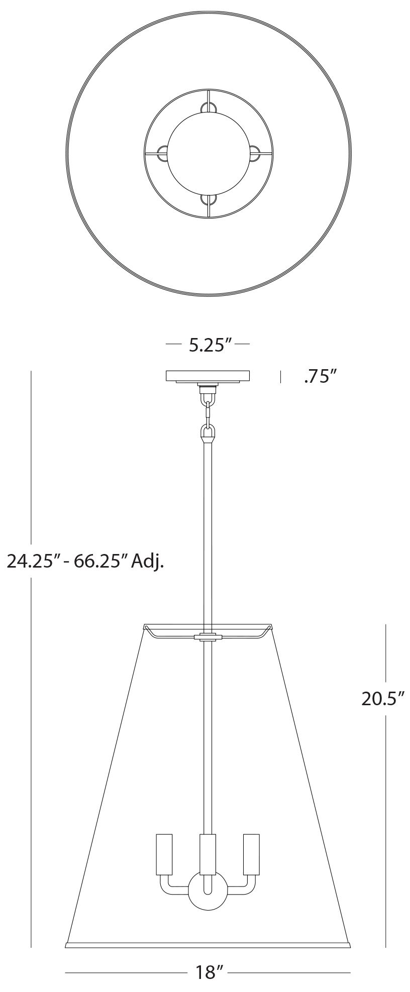 Image 2 Chrissy 18"W 4-Light Brass Pendant w/ Daisy w/ Matte Gold Interior Shade more views