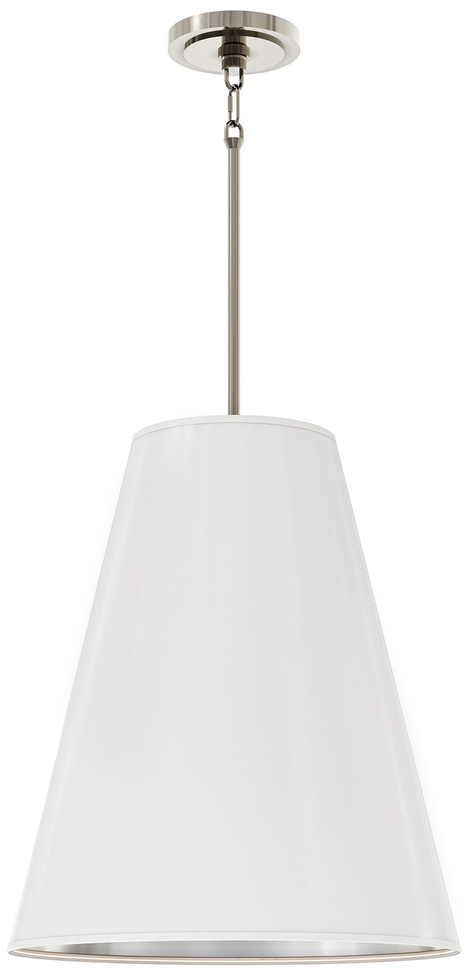 Chrissy 18"W 4-Light Nickel Pendant w/ Daisy & Silver Interior Shade