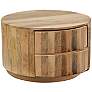 1_Christa 30" Wide Natural Mango Wood 2-Drawer Coffee Table