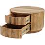 5_Christa 30" Wide Natural Mango Wood 2-Drawer Coffee Table more views