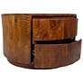 1_Christa 30" Wide Chestnut Wood 2-Drawer Round Coffee Table