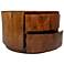 Christa 30" Wide Chestnut Wood 2-Drawer Round Coffee Table