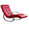 Christiane Red Leatherette Rocker Chaise
