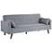 Christina 84" Wide Gray Chenille Tufted Convertible Sleeper Sofa