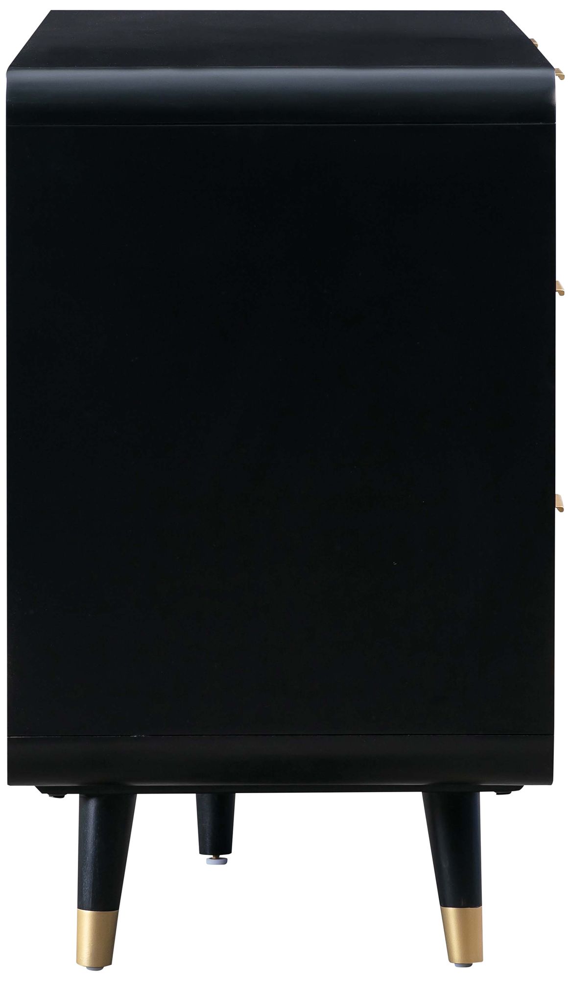 Christine 62" Wide Black Acacia Wood and Iron 6-Drawer Dresser