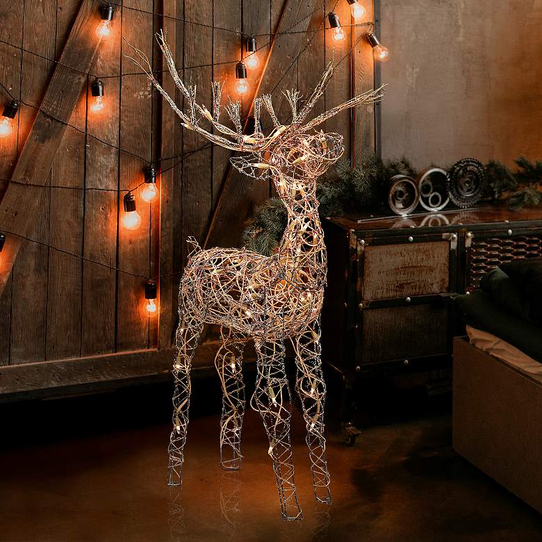 Image 1 Christmas Holiday 20 inch High Reindeer Yard Light