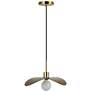 1_Christobel 16" Wide Aged Brass Finish Pendant w/ White Shade