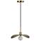 Christobel 16" Wide Aged Brass Finish Pendant w/ White Shade