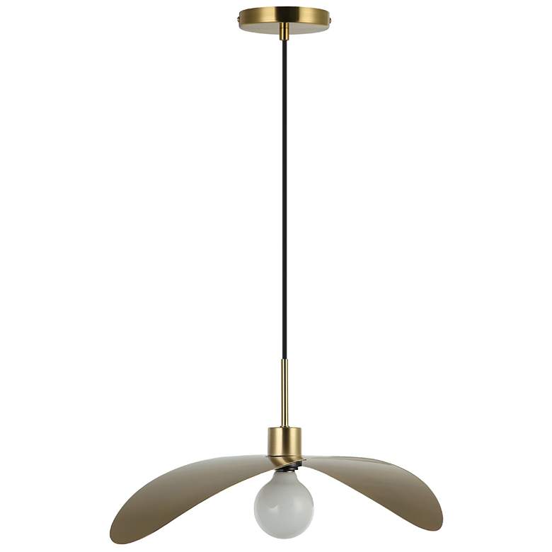 Image 1 Christobel 19.75" Wide Aged Brass Finish Pendant w/ White Shade