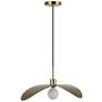 1_Christobel 19.75" Wide Aged Brass Finish Pendant w/ White Shade