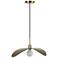 Christobel 19.75" Wide Aged Brass Finish Pendant w/ White Shade