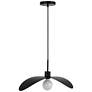1_Christobel 19.75" Wide Matte Black Finish Pendant w/ White Shade